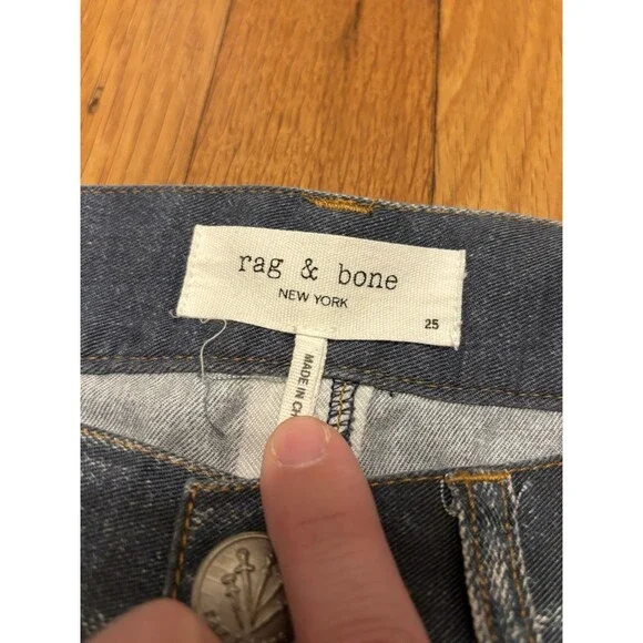 rag & bone Miramar Sofie Wide Leg Faux Denim Liquid Tencel Pants Blue Size 25 - Picture 6 of 9